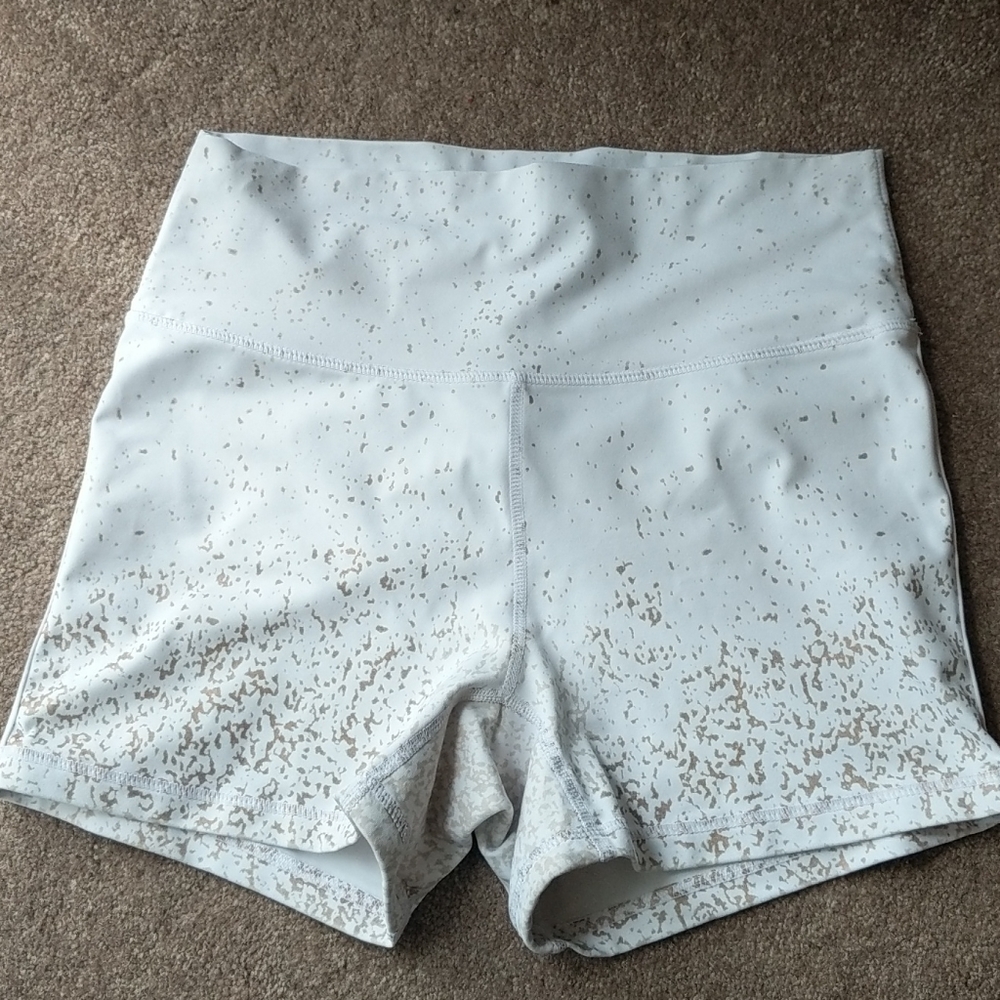White buffbunny shorts splatter